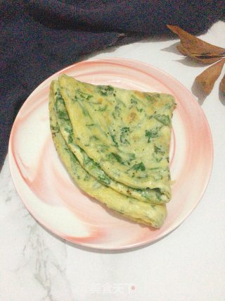 茼蒿鸡蛋饼的做法