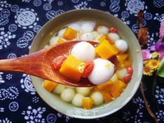 枸杞南瓜汤圆