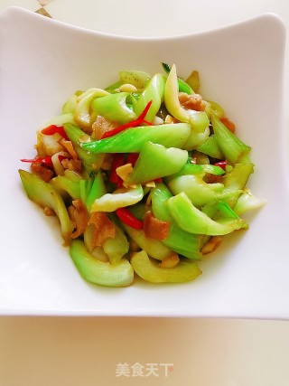 炒青菜梗的做法