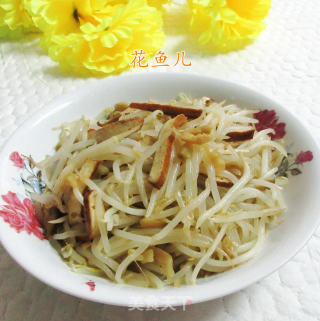 香干榨菜丝炒绿豆芽的做法
