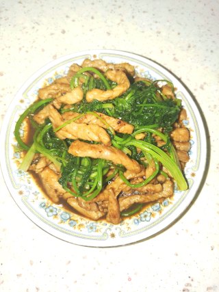 香菜炒肉的做法