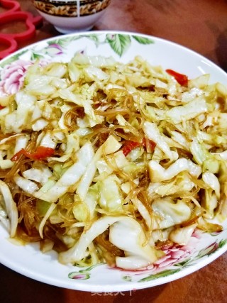 包菜炒粉丝的做法