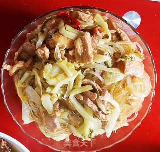 东北家常菜白菜猪肉炖粉条的做法