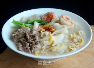 海鲜羊肉烩面的做法