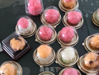四色冰皮点心的做法