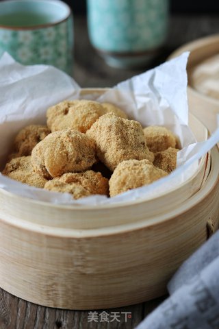 栗蓉玫瑰糯米糍的做法