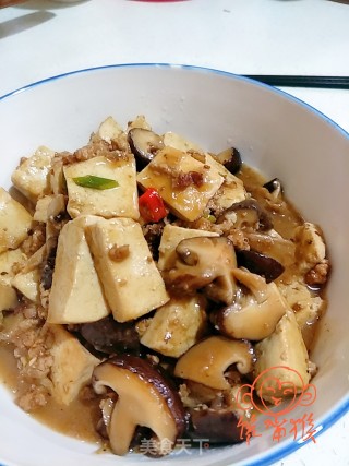 香菇肉末烧豆腐的做法