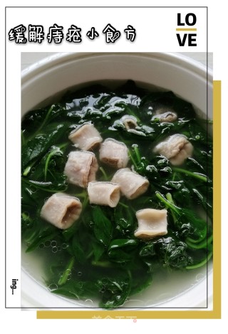 苦菜大肠头汤的做法