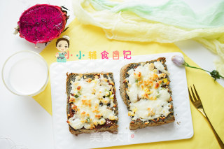 12个月以上辅食快手吐司披萨的做法