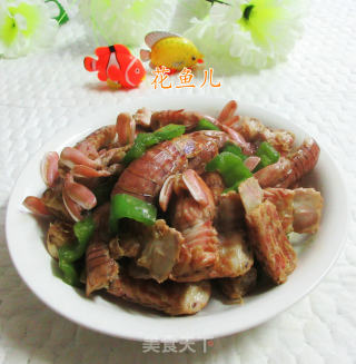青椒炒虾蛄的做法