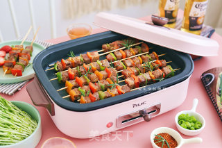 烤时蔬牛肉串的做法
