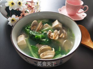 小白菜蚶子豆腐汤的做法