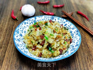 炒糯米饭的做法