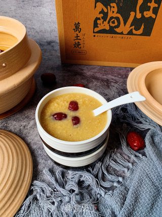 小米红糖枣子粥的做法