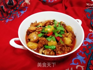 竽头炖鸡腿的做法