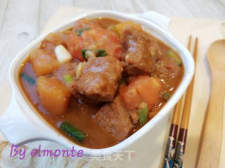 番茄土豆炖牛肉的做法