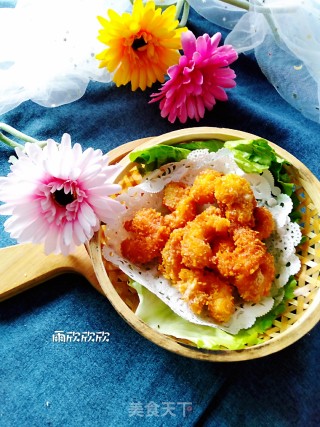 黄金椒盐虾仁的做法