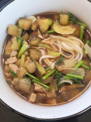 茄子打卤面的做法