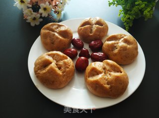 红糖红枣开花馒头的做法
