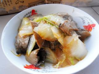 平菇炒白菜的做法