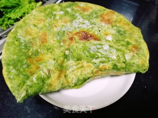 “家常饼”菠菜葱油饼的做法