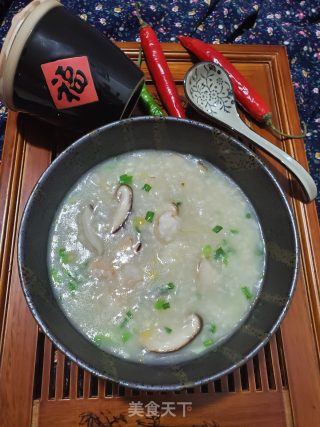 冬菇虾仁粥的做法