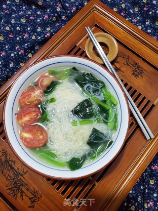 米粉菠菜汤的做法
