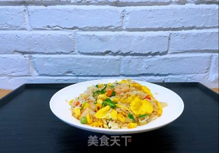 虾仁炒饭的做法