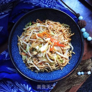 孜然包菜炒细面的做法