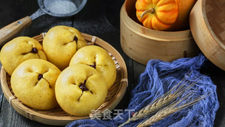 南瓜开花豆沙包的做法