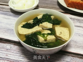 茼蒿豆腐汤的做法