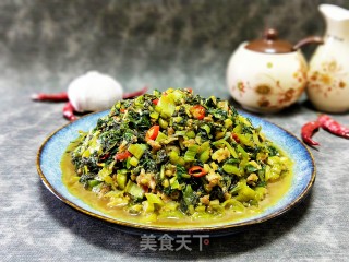 肉末炒辣菜的做法