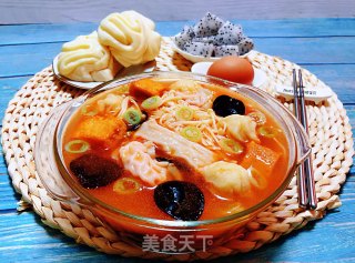 番茄金针菇丸子汤的做法