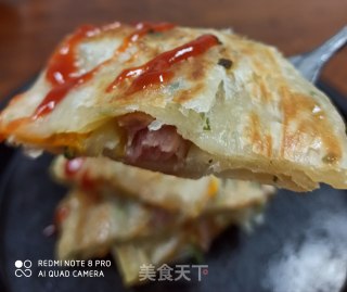 火腿鸡蛋手抓饼的做法