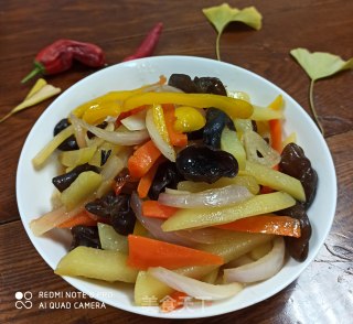 炒五色菜的做法