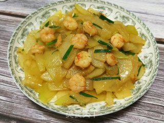 山药佛手瓜炒虾仁的做法