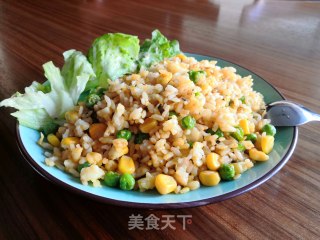 快手炒米饭的做法