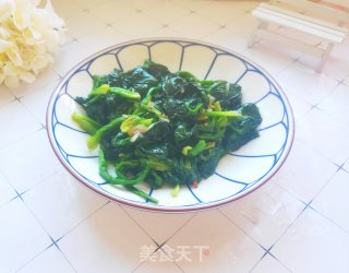 清炒菠菜的做法