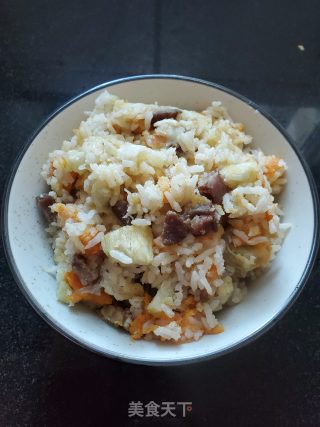 腊肉红薯饭的做法