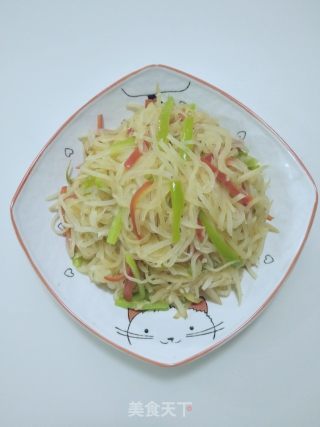 清炒白萝卜丝的做法