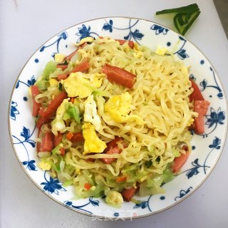 原味炒方便面的做法