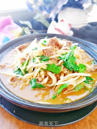 萝卜丝炒牛肉的做法