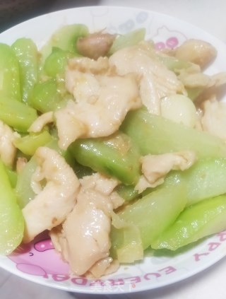 鸡胸肉炒佛手瓜的做法