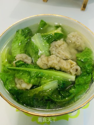 酥肉莴笋叶汤的做法