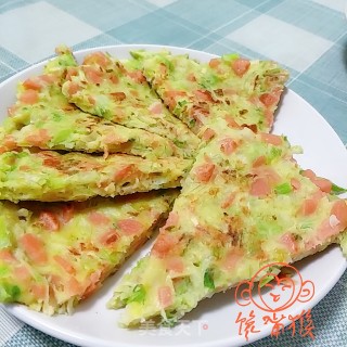 西芹火腿鸡蛋饼的做法