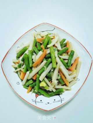 莲藕炒豆角的做法