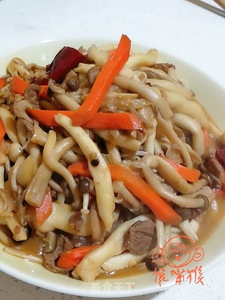 肉片双菇的做法