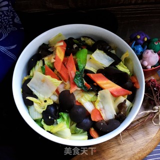 小木耳炒时蔬的做法