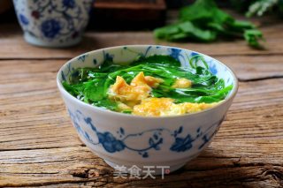 碗豆尖鸡蛋汤的做法