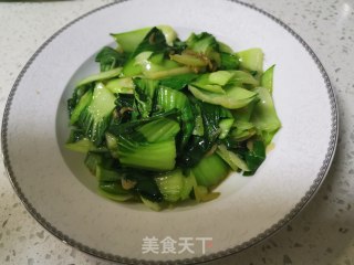 虾皮炒油菜的做法